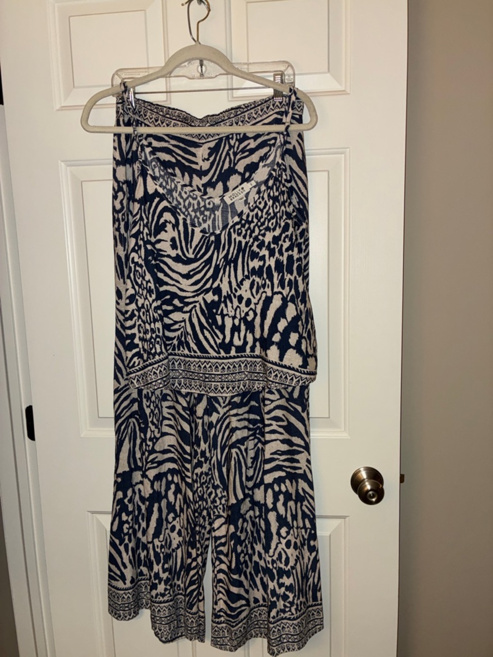 Molly Bracken Women’s Zebra Wide Leg Pants Sz M Top Sz S this is a set. - Picture 4 of 14